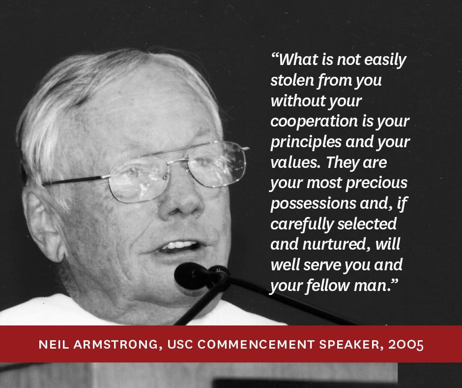 Neil Armstrong USC Commencement